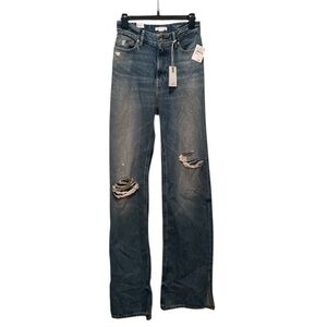 Good American Khloe Blue Denim Jeans size 2 with 36 inseam